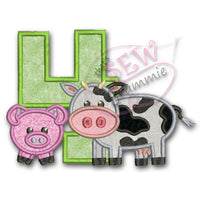 Barnyard Birthday FOUR Applique Design