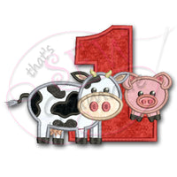 Barnyard Birthday ONE Applique Design