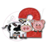 Barnyard Birthday TWO Applique Design