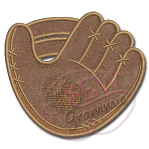 Baseball Glove Applique Design
