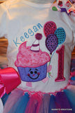 Birthday Cupcake Applique Design