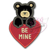 Be Mine Valentine Bear Applique