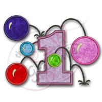 Bouncy Balls Number ONE Applique Design