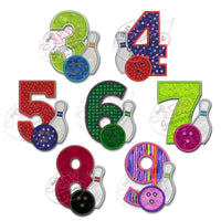 Bowling Number Applique Full Set 3-9
