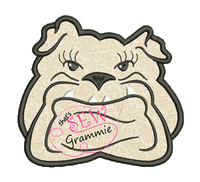 Bulldog Girl Appliqu̩e Design