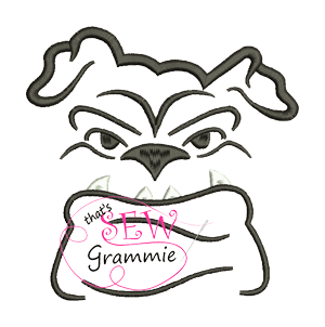 Bulldog Face Embroidery design