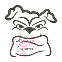 Bulldog Face Embroidery design