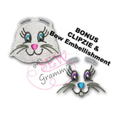 Bunny Faces Embroidery Design for Towels - MEGA SET