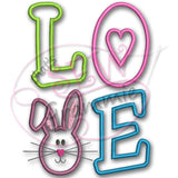 Bunny LOVE Applique Design