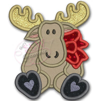 Christmas Moose Applique Design