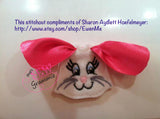 In the Hoop Bunny Face Clipzie & Bow Embellishment