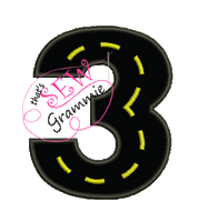 Cruisin' Number THREE Applique Design