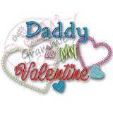 Daddy is My Valentine Applique Design