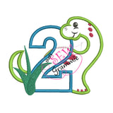 Dino Birthday TWO Applique Designs