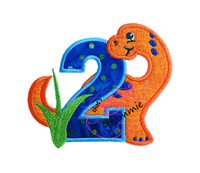 Dino Birthday TWO Applique Designs