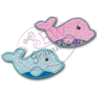 Baby Dolphin Applique Design