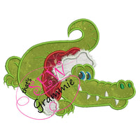 Santa Gator Applique Design