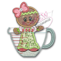 Baking Ginger in Cup Applique Design