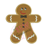 Gingerbread Boy Formal Applique Design