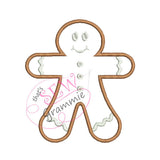Gingerbread Boy Plain Applique Design