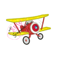 Happy Airplane Applique Design