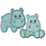 Hippo Boy Applique Design Set