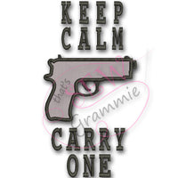 Keep Calm Carry One Applique Design