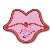 In the Hoop LolliProppie Lips for Lollipops Applique Patch