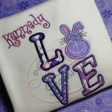 LOVE Bunny LOVE 2 Applique Design