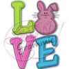 Bunny LOVE Applique Design- option 2
