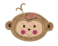 Monkey Lil Sis Applique Design Dollar Design $1