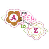 In the Hoop Monogram Flower A-Z Feltie or applique SET﻿
