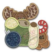 Stocking Moose Applique Design