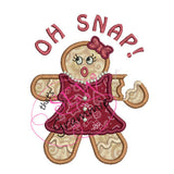 Mrs. OH SNAP Gingerbread Applique Design