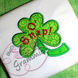 Oh Snap Shamrock Applique Design in 3 styles