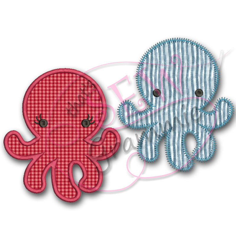 Baby Octopus Applique Design