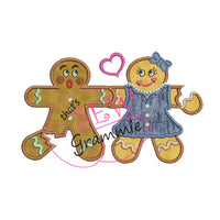 OH SNAP Gingerbread Applique Design LOVE