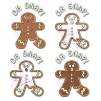 OH SNAP Gingerbread Man Applique Design