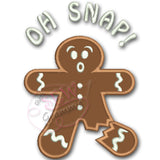OH SNAP Gingerbread Man Applique Design