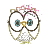 Owl Cutie Applique Design
