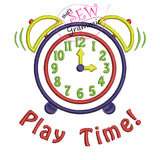 Playtime Alarm Clock Applique Design