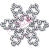 Autism Jigsaw Puzzle Snowflake Applique Design