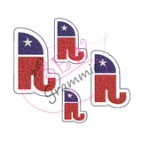 ITH Republican Raised Right Feltie Design In the Hoop
