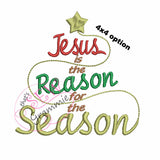 Jesus is the Reason for Season Embroidery Design