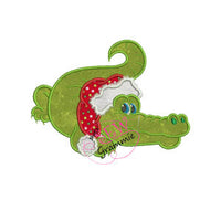 Santa Gator Applique Design