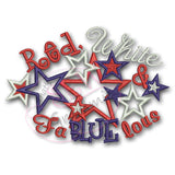 4th of July Applique Design Red White Fa BLUE lous 