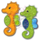 Baby Seahorse Applique Design