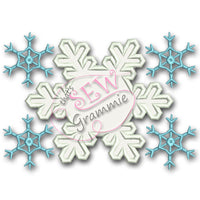 Snowflake Monogram Frame Applique Design