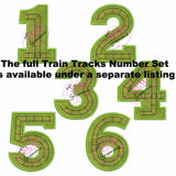 Train Track Number Applique Design THREE
