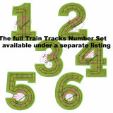 Train Track Number Applique Design SIX